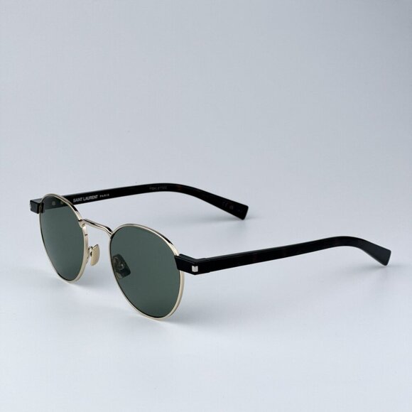 Saint Laurent SL707 002 BRAND NEW Sunglasses Gold Havana Green Oval Unisex - Picture 7 of 12